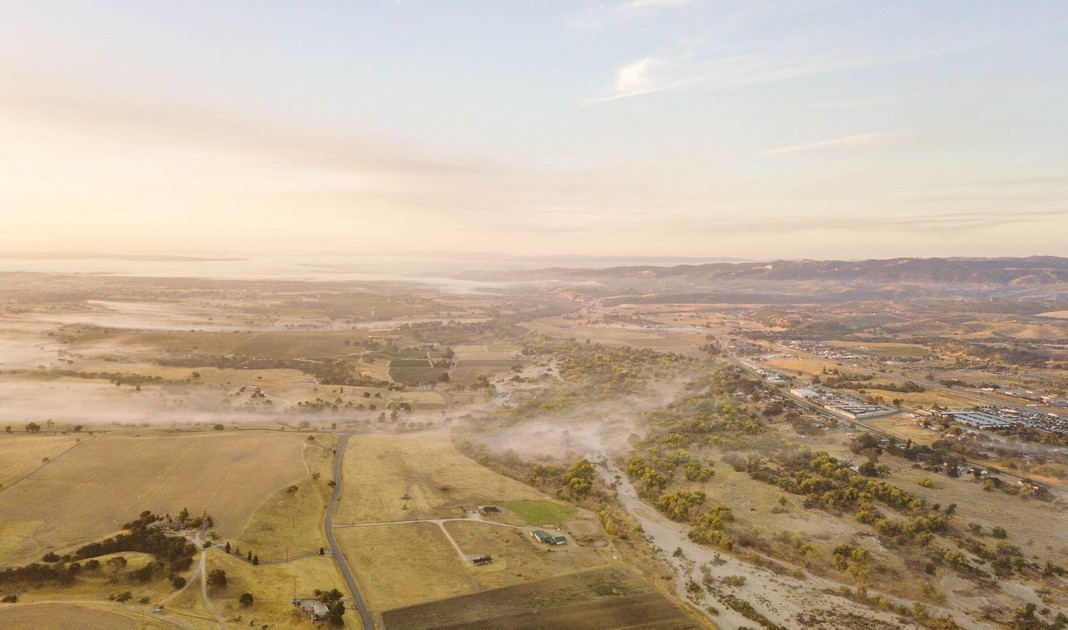 birds-eye view of Hearst Ranch Winery